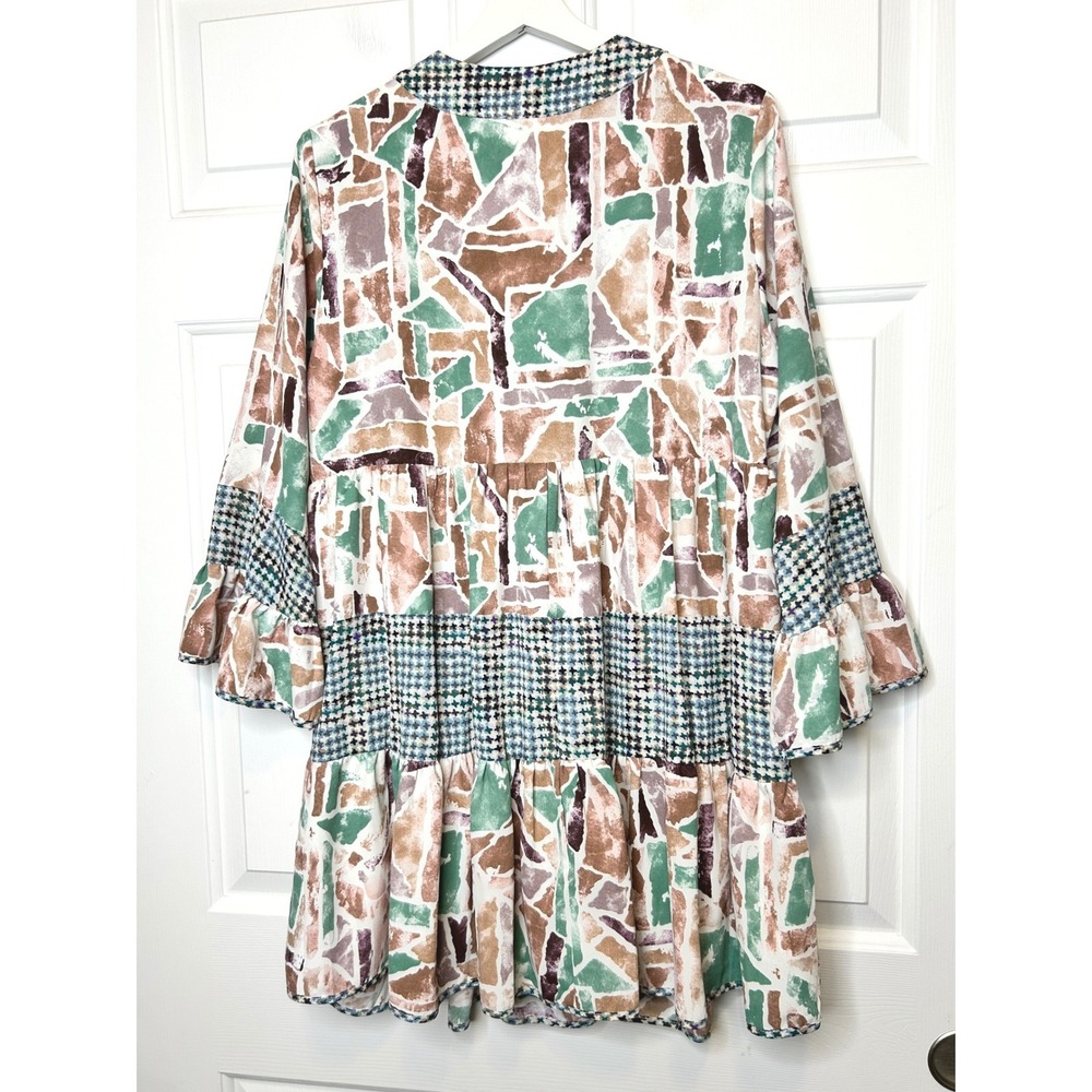 Entro Floral Flutter Sleeve Mini Dress M - Picture 4 of 6